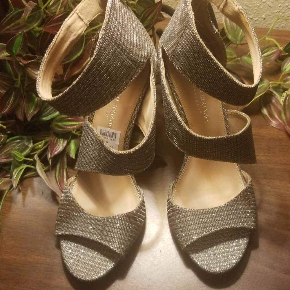 Christian Sirlano for Payless silver glitter heel